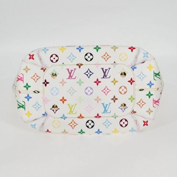 LOUIS VUITTON Monogram Multicolor Annie MM Tote Bag White M40307 LV Auth 120602V - Picture 5 of 16